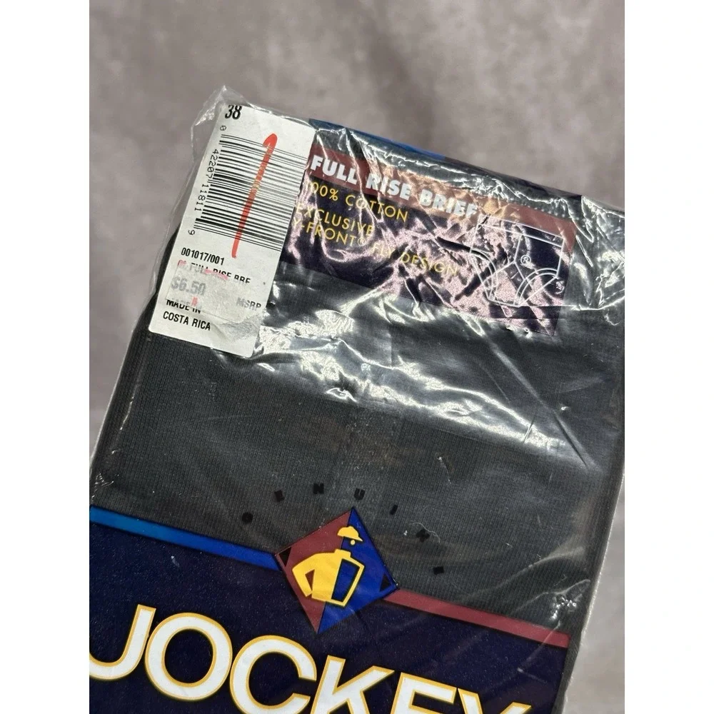 Vintage Jockey Classic Y Front High Waist Briefs Sz 38 New Black